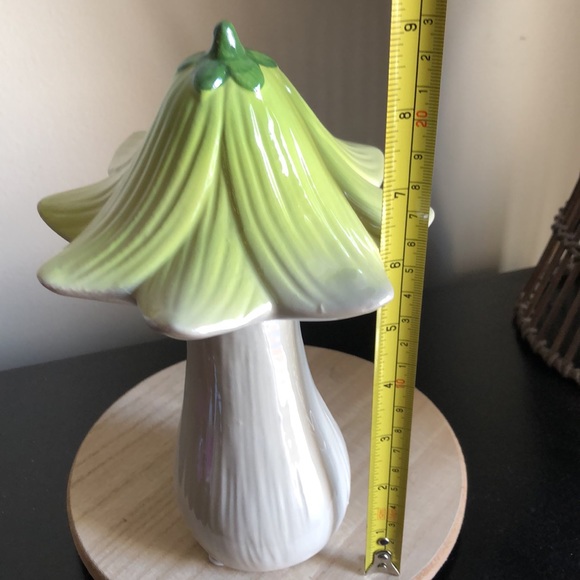 Green White Ceramic Flower Accent Decor - Picture 7 of 8